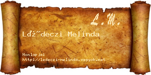 Lédeczi Melinda névjegykártya