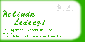 melinda ledeczi business card